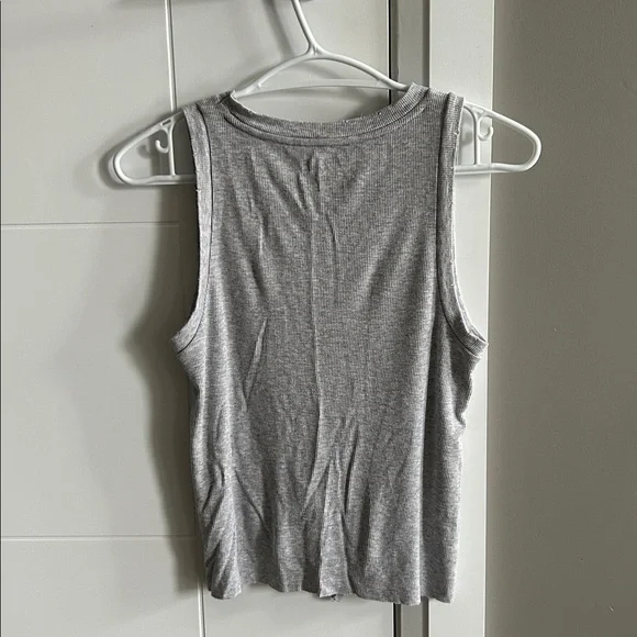 AERIE Ribbed Tank Top *light grey* - Picture 4 of 5